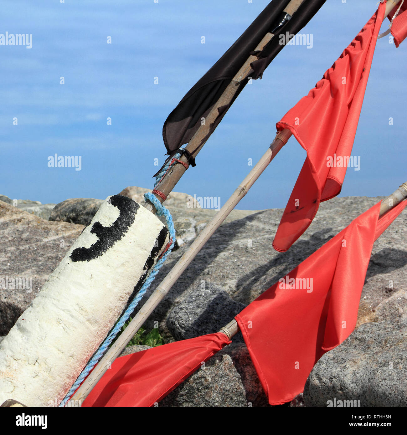Fishing buoy marker flags hi-res stock photography and images - Alamy