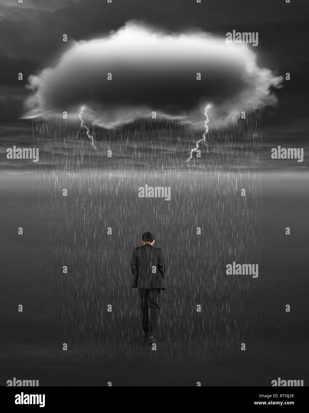 Black cloud over head hires stock photography and images Alamy