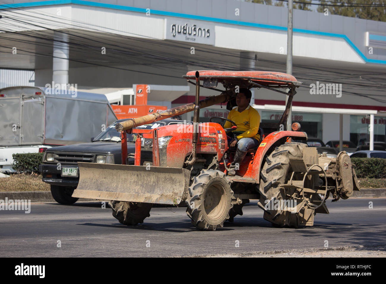 Chiangmai, Thailand February 11 2019 Private Kubota Tractor, Kubota