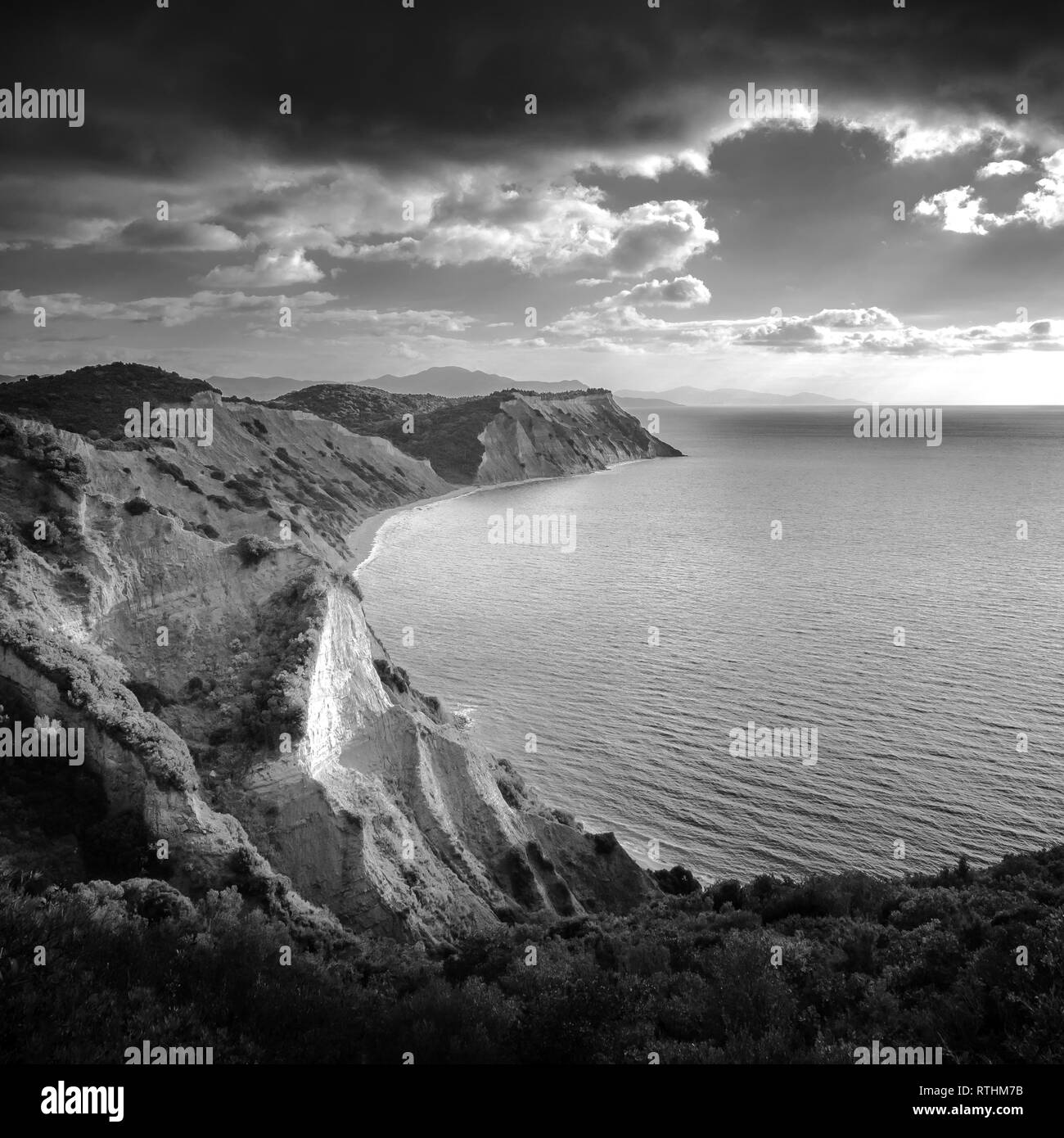 Kavos corfu black and white stock photos images alamy