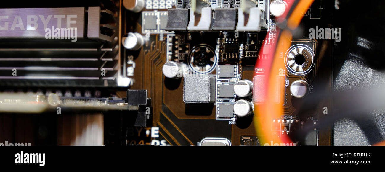 Outdoor computer with cooling system, CPU, video card, motherboard fan ...