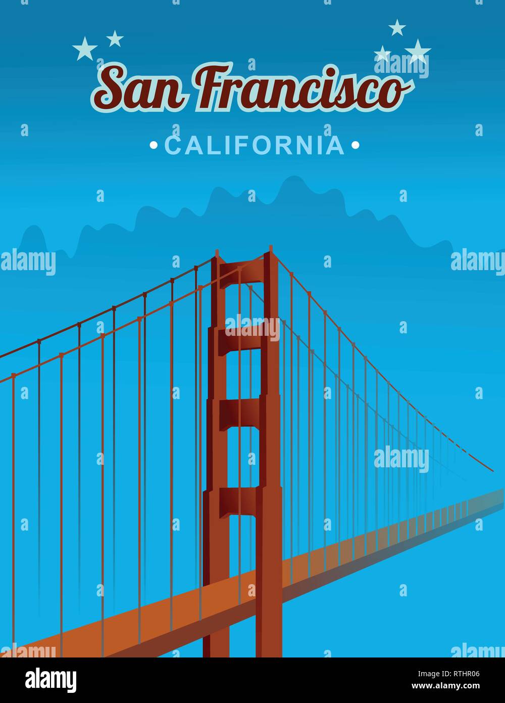 Golden Gate Bridge Stock Vector