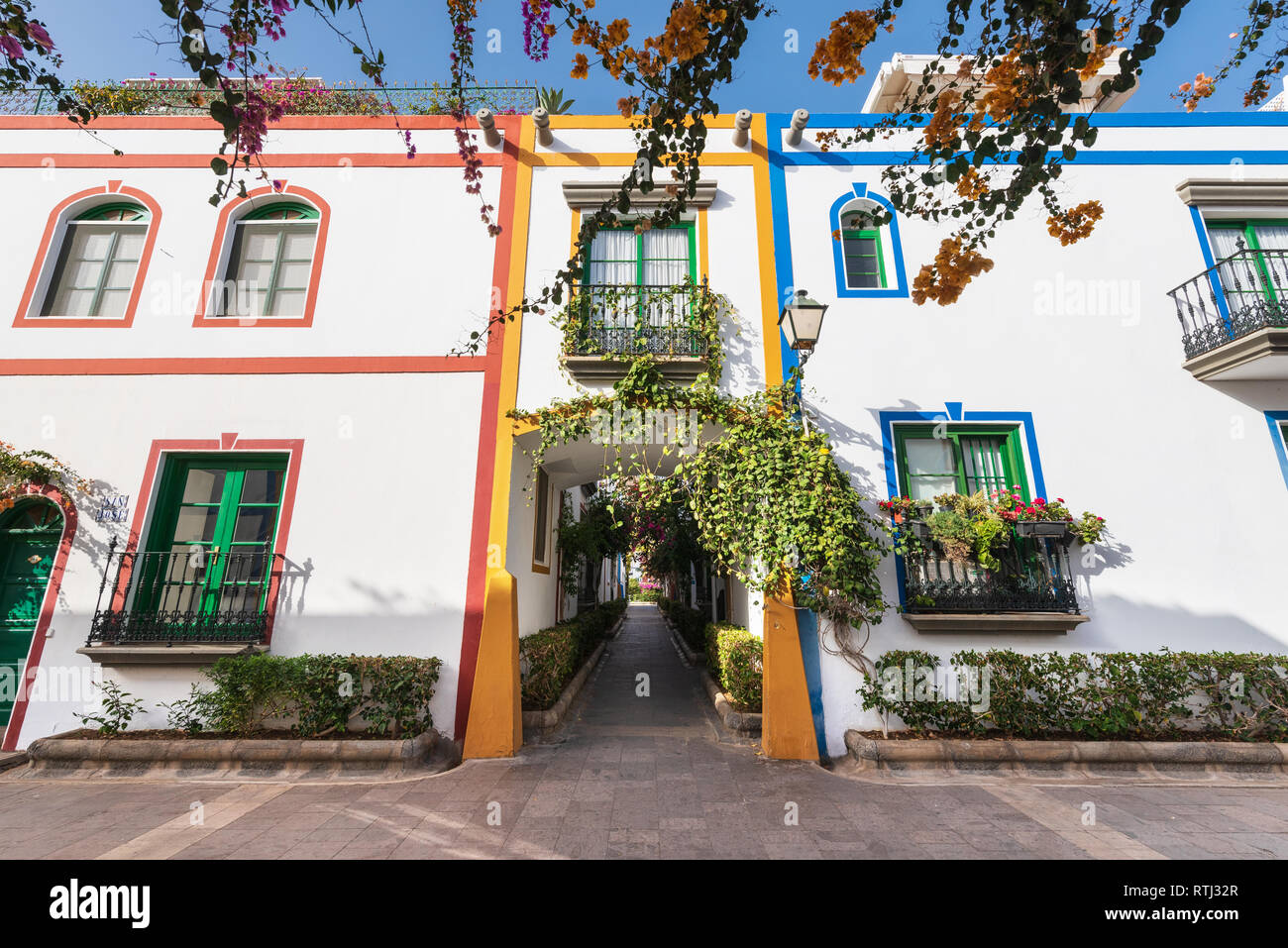 Puerto de Mogan, beautiful touristic destination in Gran Canaria, Canary islands, Spain . Stock Photo