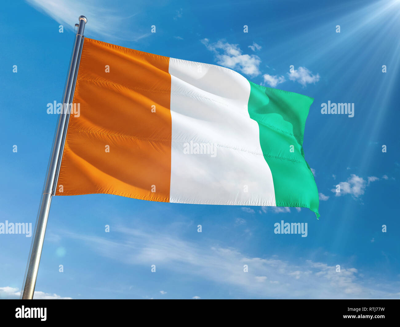 Flag map of cote divoire hi-res stock photography and images - Alamy