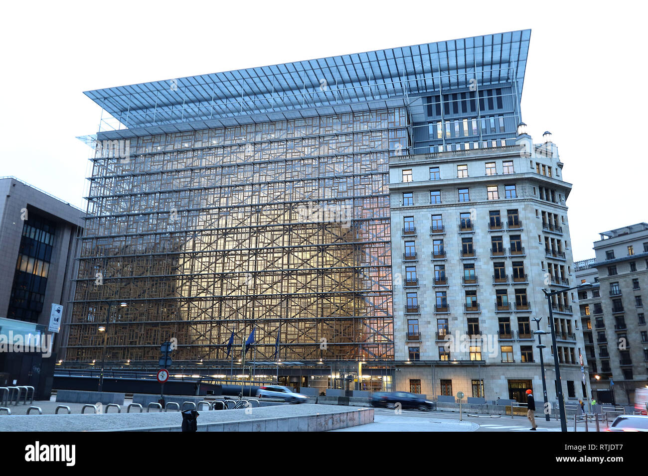 Justus Lipsius building, City of Brussels, Belgium, 01 March 2019, Photo by Richard Goldschmidt Stock Photo