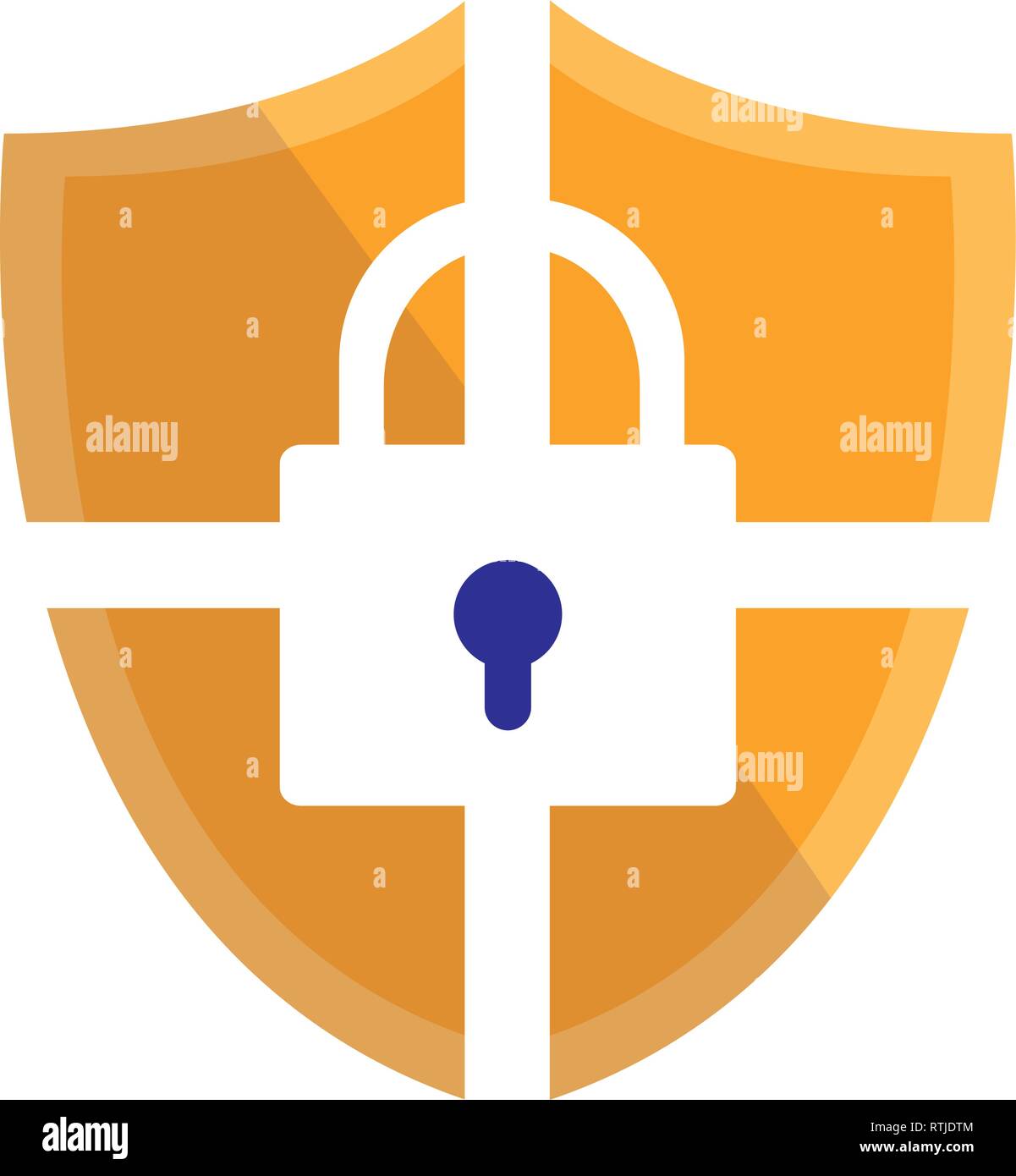 shield security with padlock vector illustration design Stock Vector ...