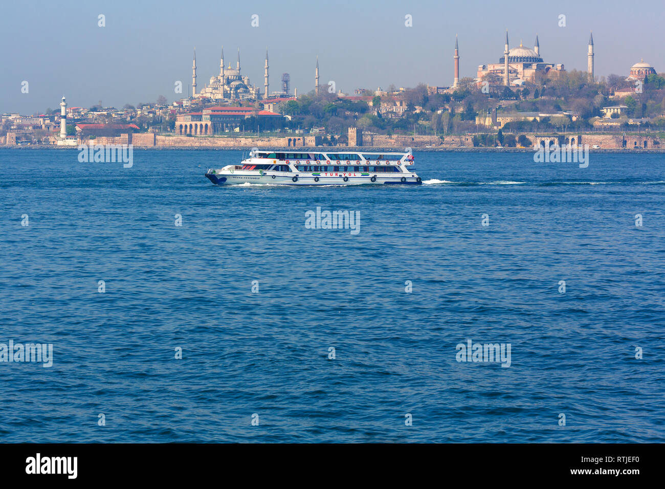 Cityscape of Istanbul, Turkey from Bosphorus Stock Photo - Alamy