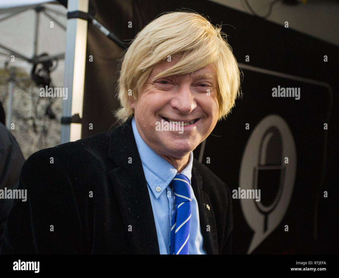 Brexit demonstrations continue on the Old Palace Yard opposite the House of Lords, Westminster  Featuring: Michael Fabricant MP Where: London, United Kingdom When: 29 Jan 2019 Credit: Wheatley/WENN Stock Photo
