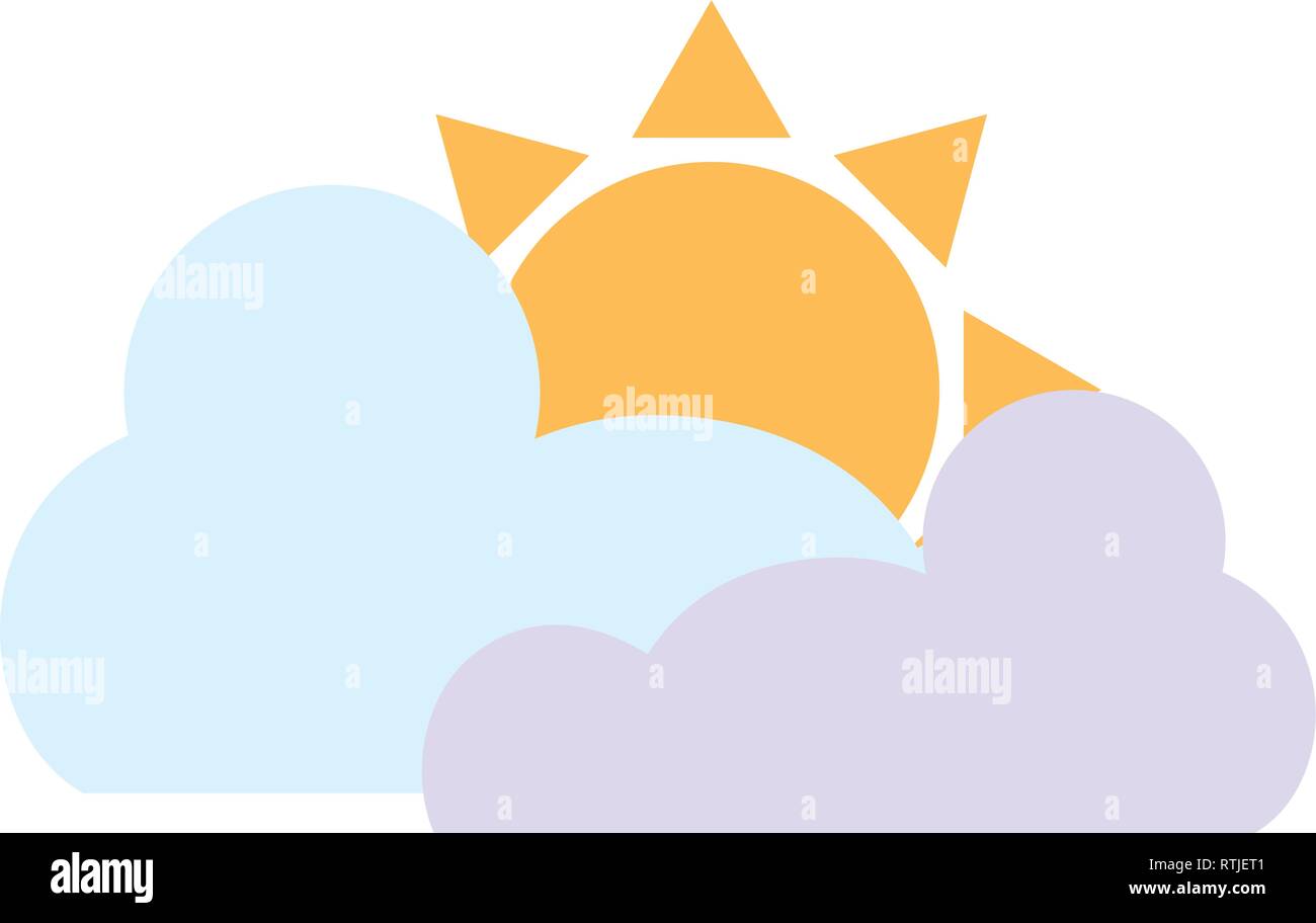 clouds and sun icon vector illustration design Stock Vector Image & Art ...