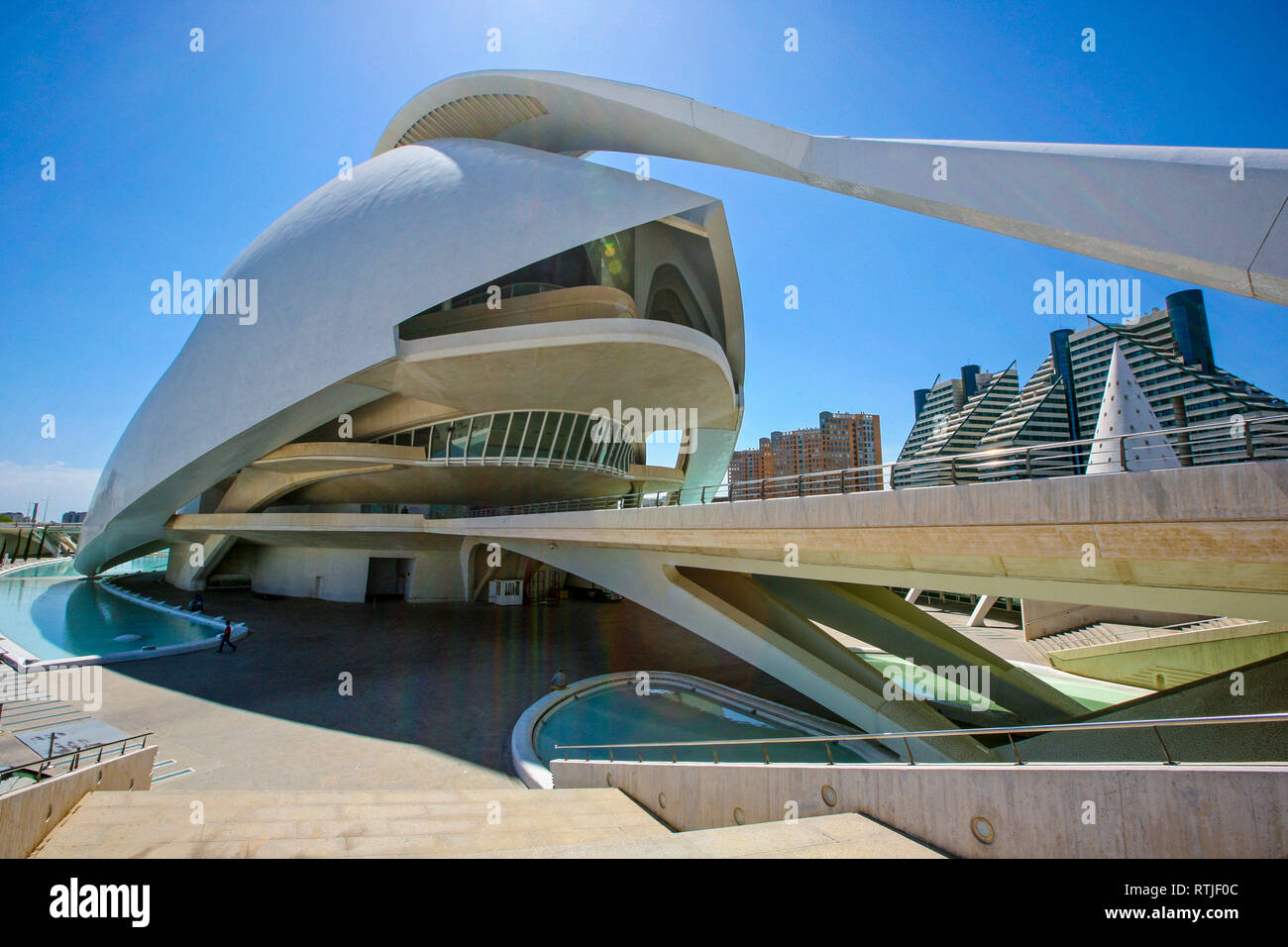 Spain Valencia Palace of Science and Technology - Queen Sofia Palace of Arts Stock Photo