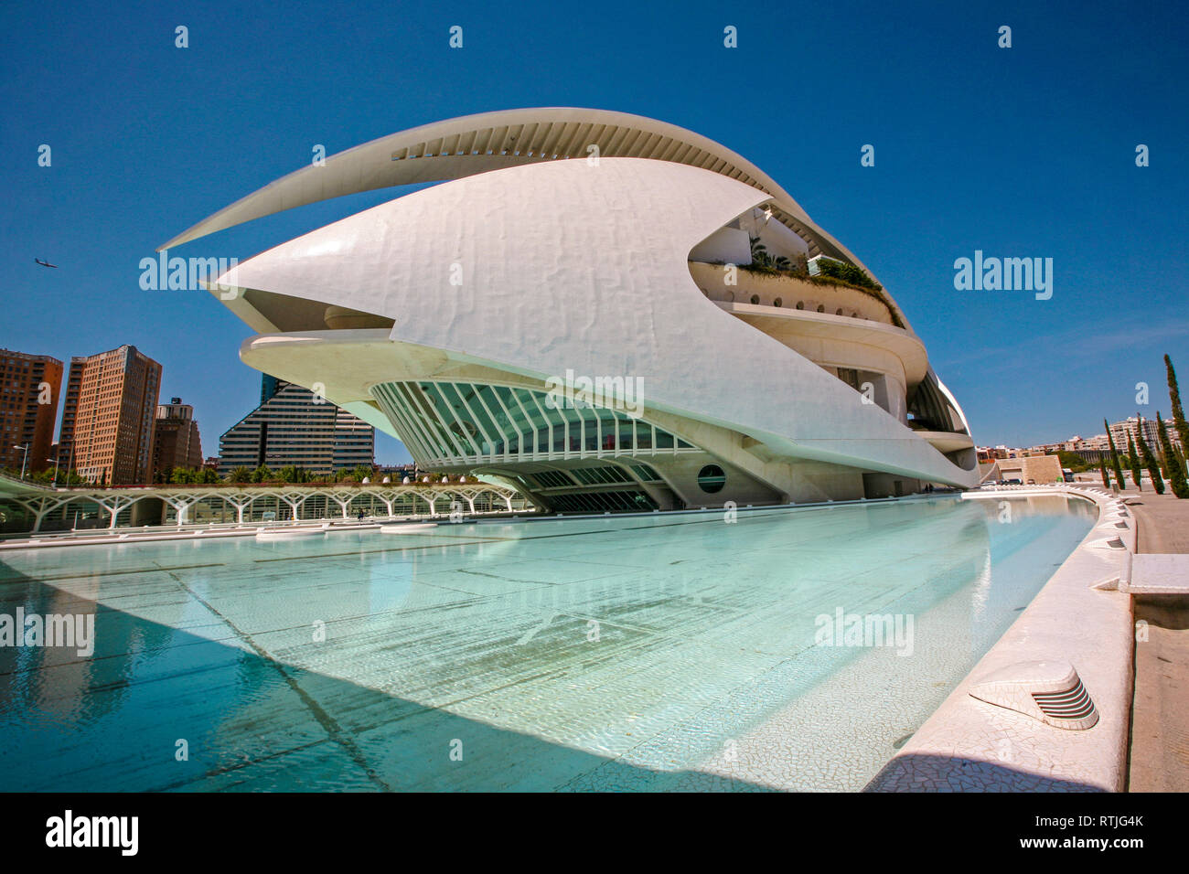 Spain Valencia Palace of Science and Technology - Queen Sofia Palace of Arts Stock Photo