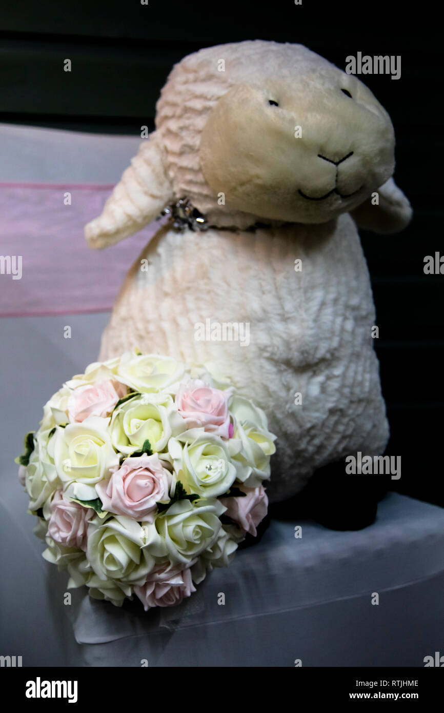 Sheep wedding decoration Stock Photo