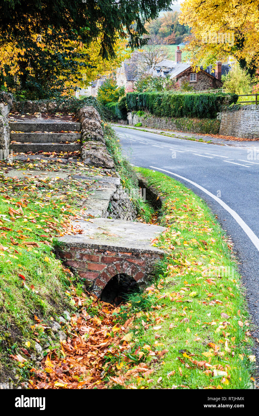 Autumn in the Cotswold village of Coleshill in Gloucestershire, England
