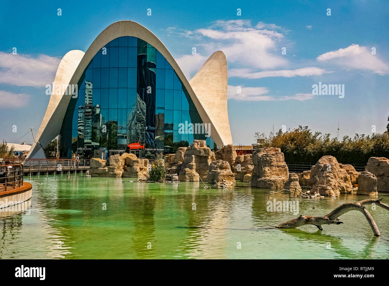 Spain Valencia City of Arts and Sciences, Oceanographic Stock Photo