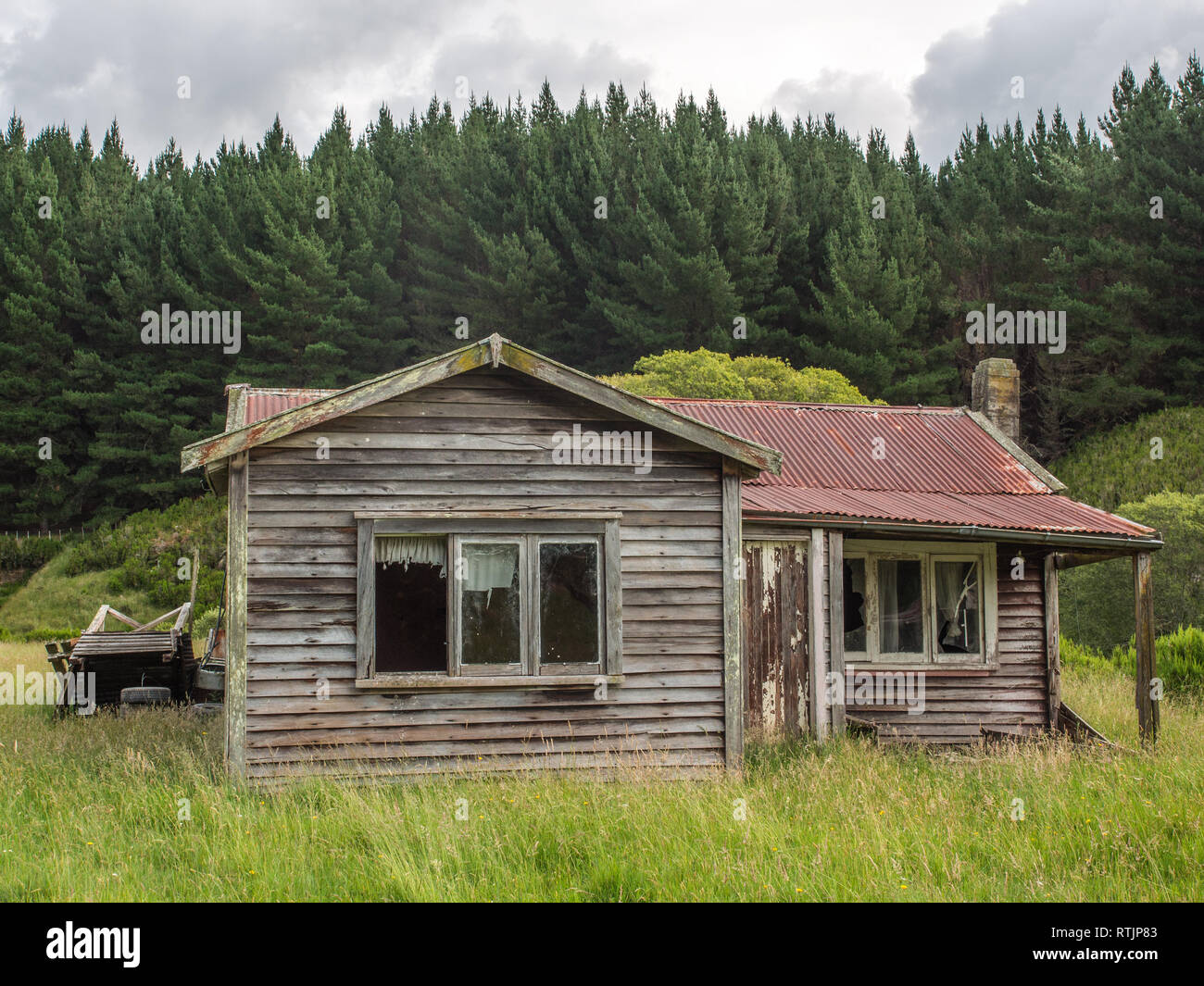 Abandoned mill workers house, Endeans Mill, Waimiha, Ongarue, King