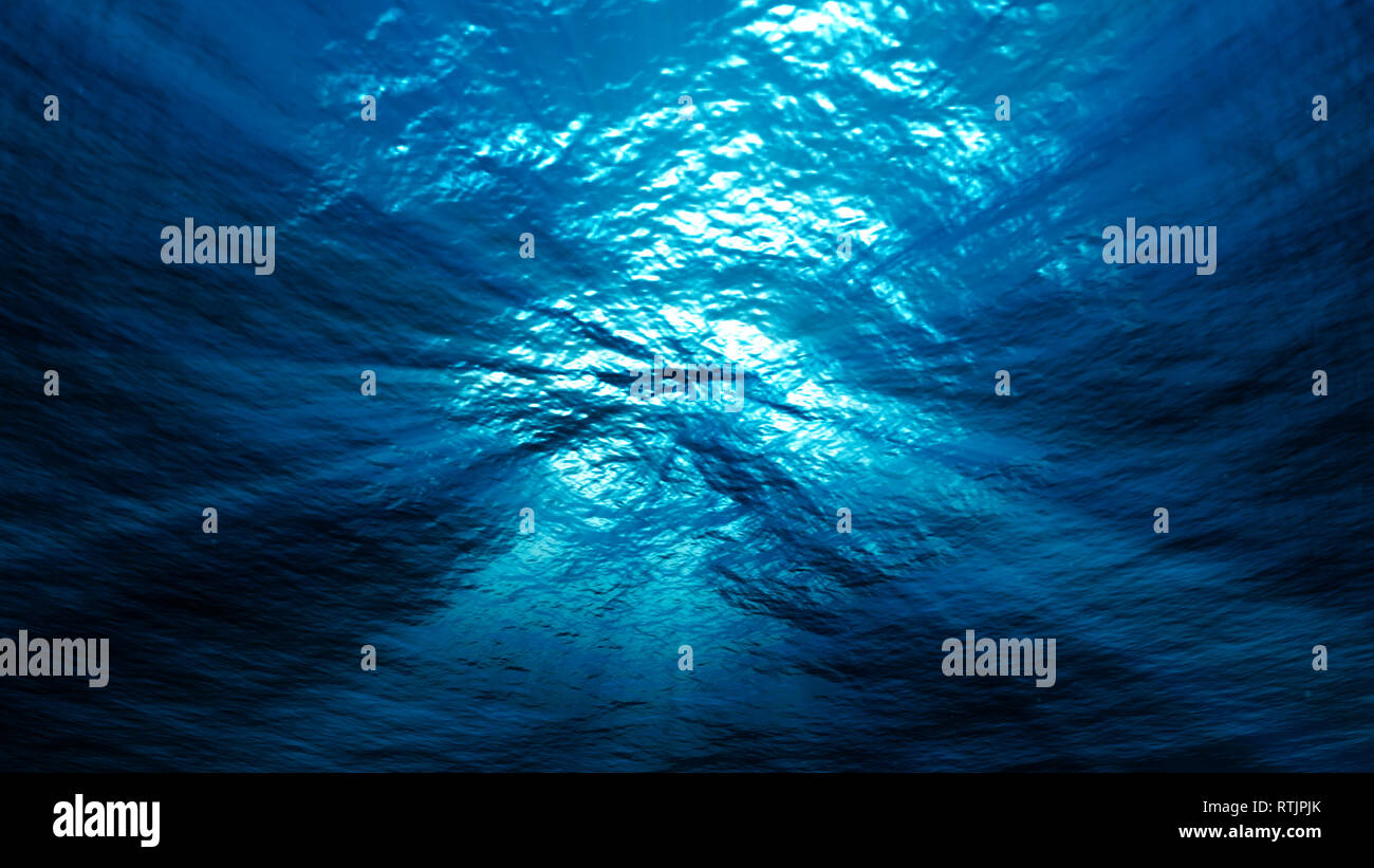light underwater abstract blue ocean background Stock Photo Alamy