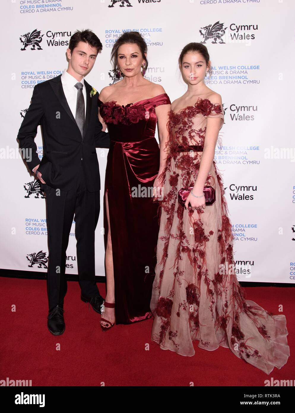 New York, NY, USA. 1st Mar, 2019. Dylan Michael Douglas, Catherine Zeta