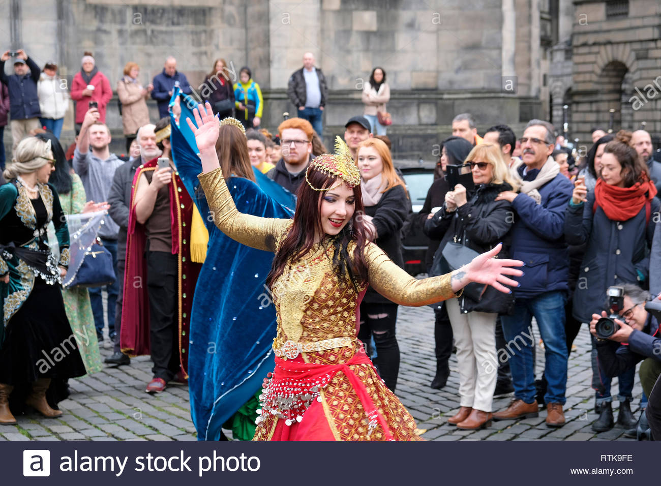 Edinburgh, United Kingdom. 2nd March 2019. Iranian dancer as part of the Iranian and Scottish