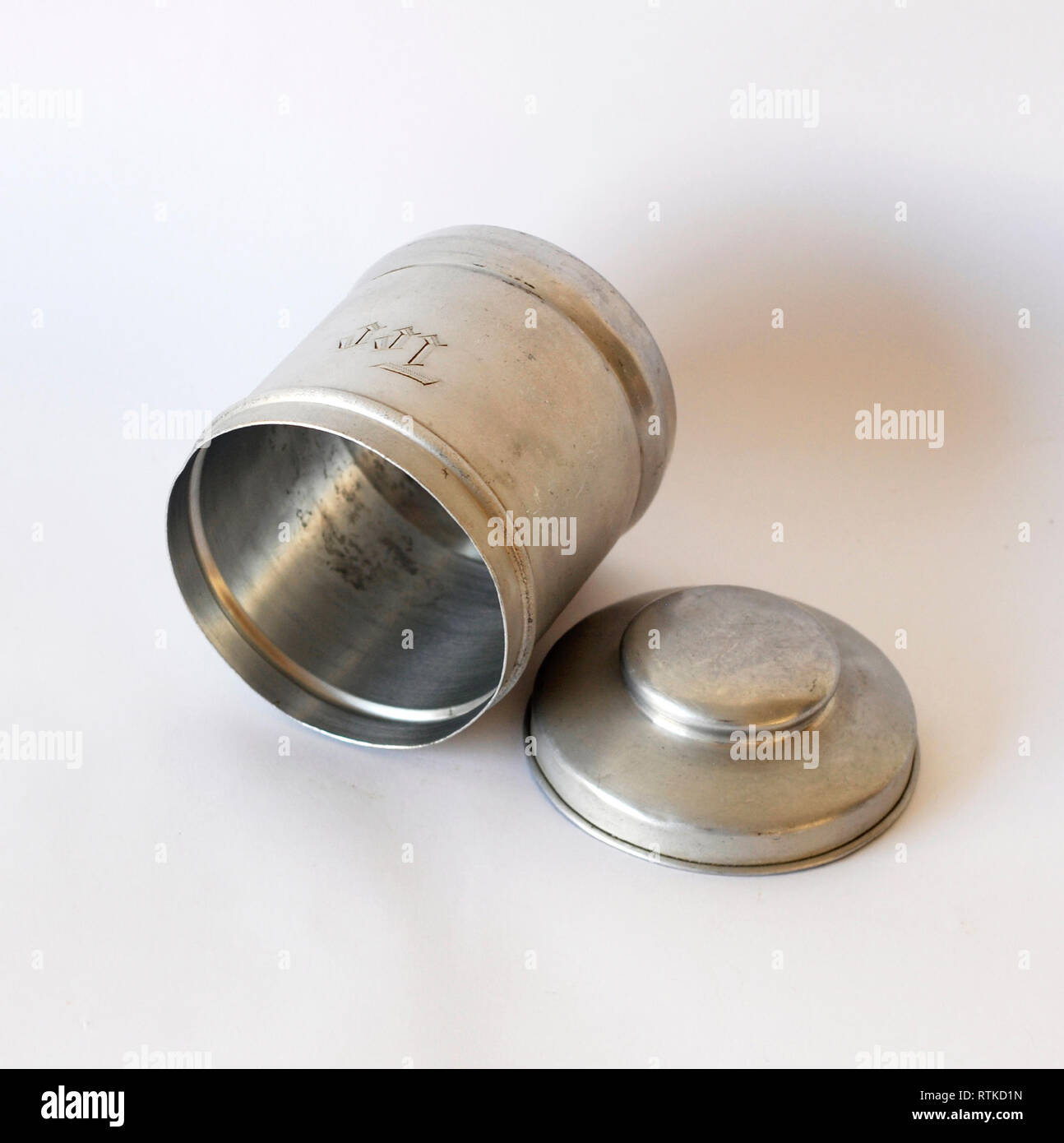 vintage aluminum tea pot Stock Photo Alamy