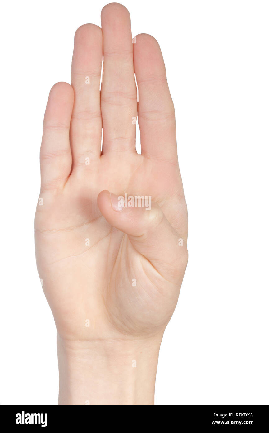 American sign language b hi-res stock photography and images - Alamy