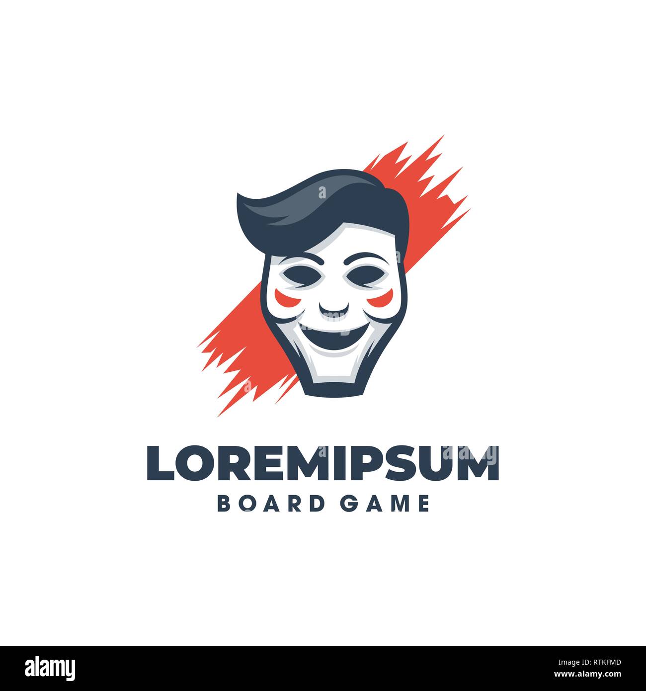 Mask logo Suitable for Creative Industry, Multimedia, game, sport, entertainment, Educations, Shop, and any related business Stock Vector