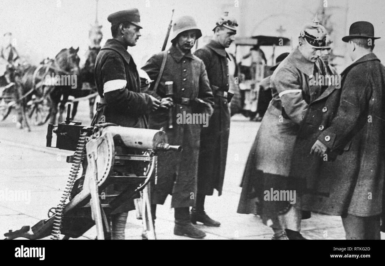 German Revolution - Civilians in Berlin being searched by the ...