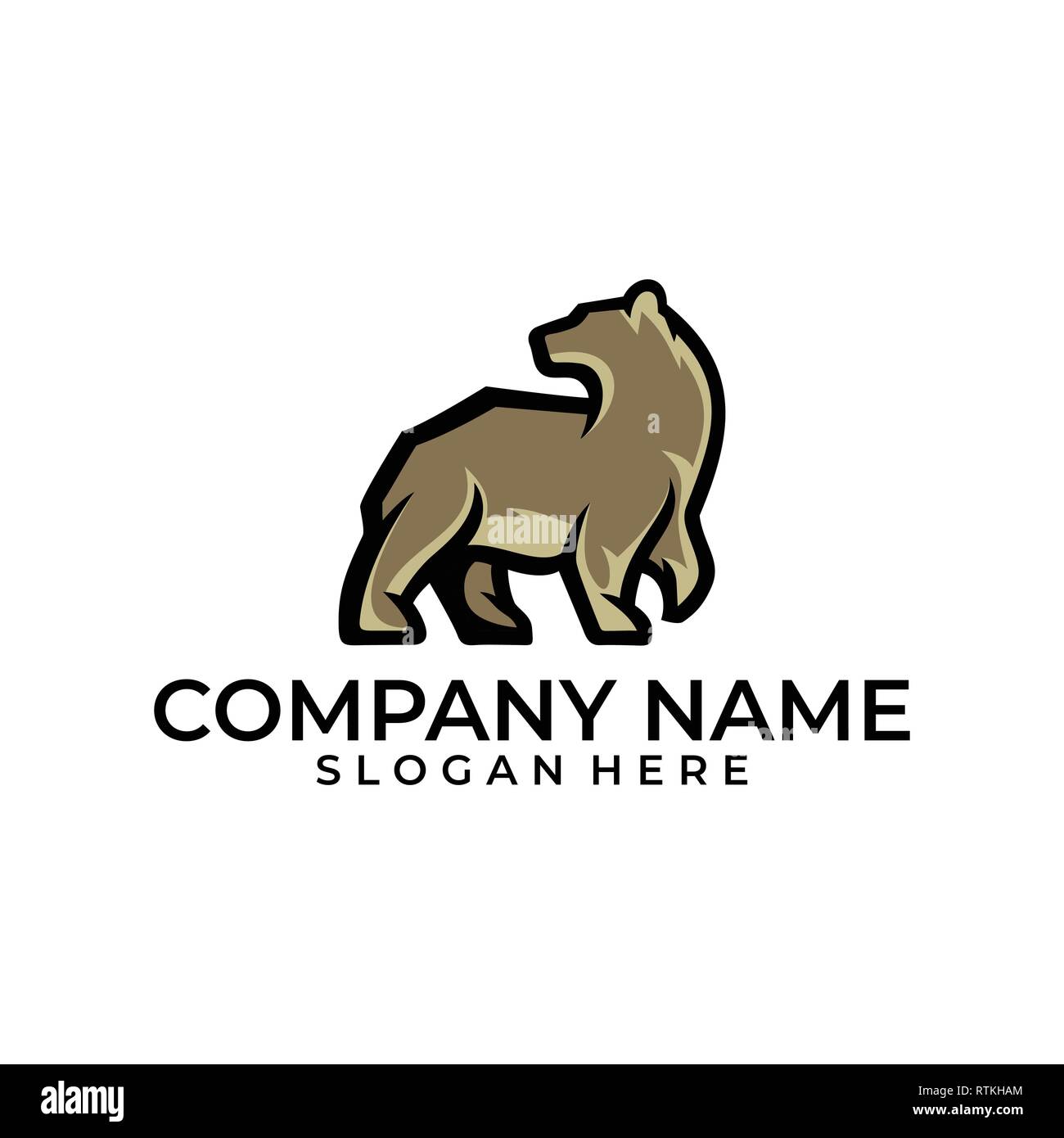 Bear Design illustration vector template Stock Vector