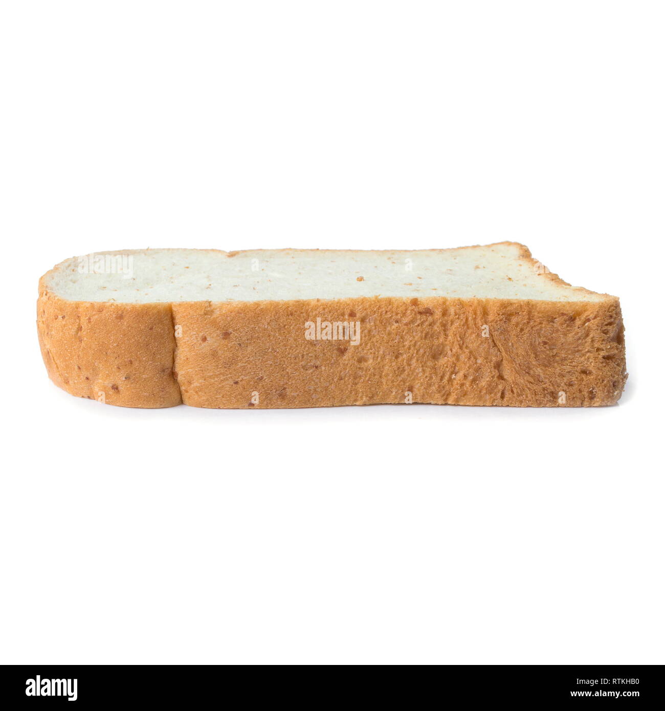 Fresh whole wheat bread slice isolated on a white background Stock ...