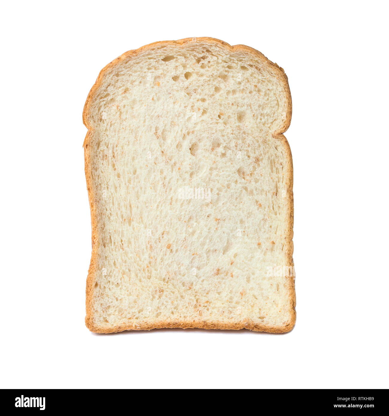 Fresh whole wheat bread slice isolated on a white background Stock ...