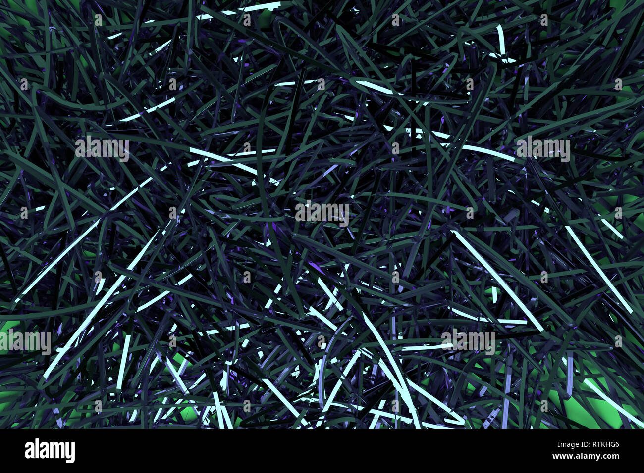 Messy Texture Renders CGI composition, virtual backdrop, messy strings. Decorative ...