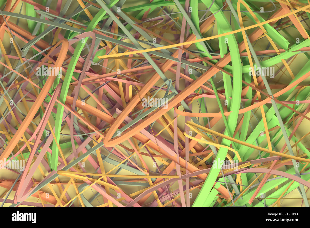 Messy Texture Renders Virtual backdrop, messy strings, CGI composition. For web page ...