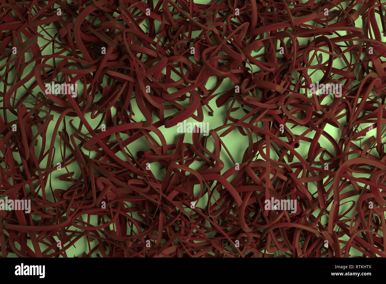 Messy Texture Renders CGI composition, virtual backdrop, messy strings. Decorative ...