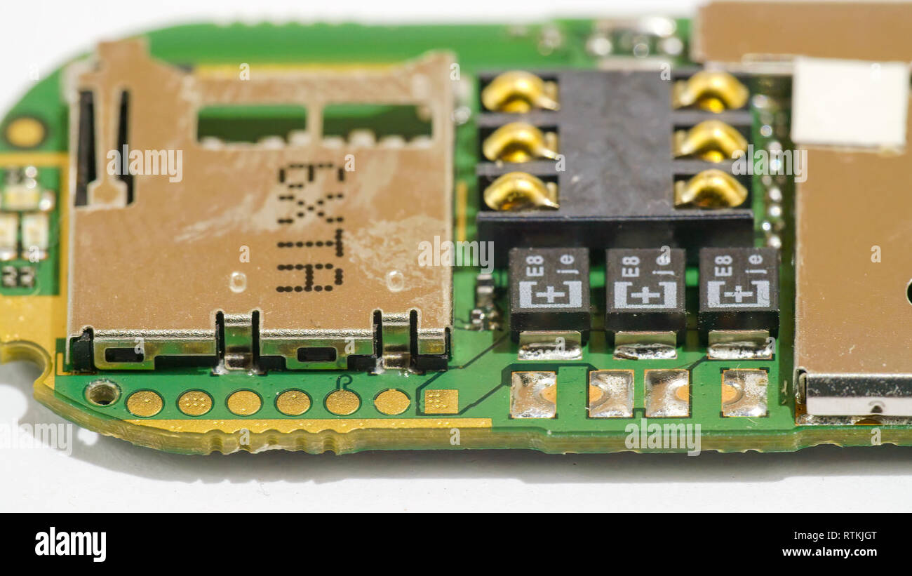 The details of the USB microchip with the micro boards wires and ...