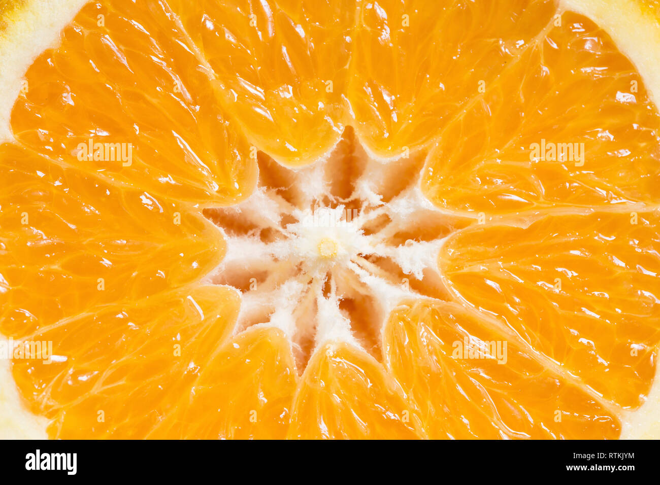 Orange fruit cut close up hi-res stock photography and images - Alamy