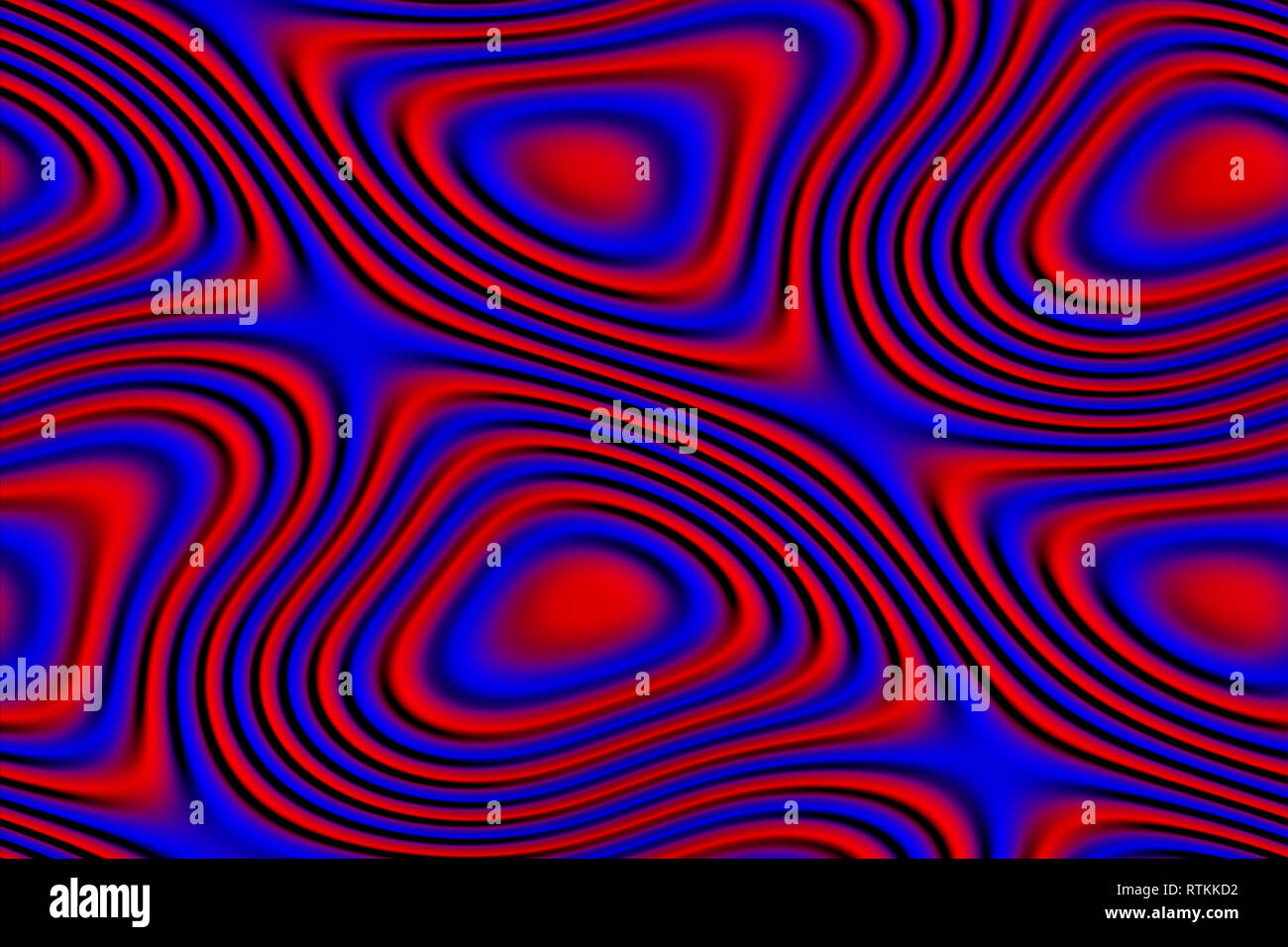 Abstract and futuristic 3D texture in red and blue colors Stock Photo