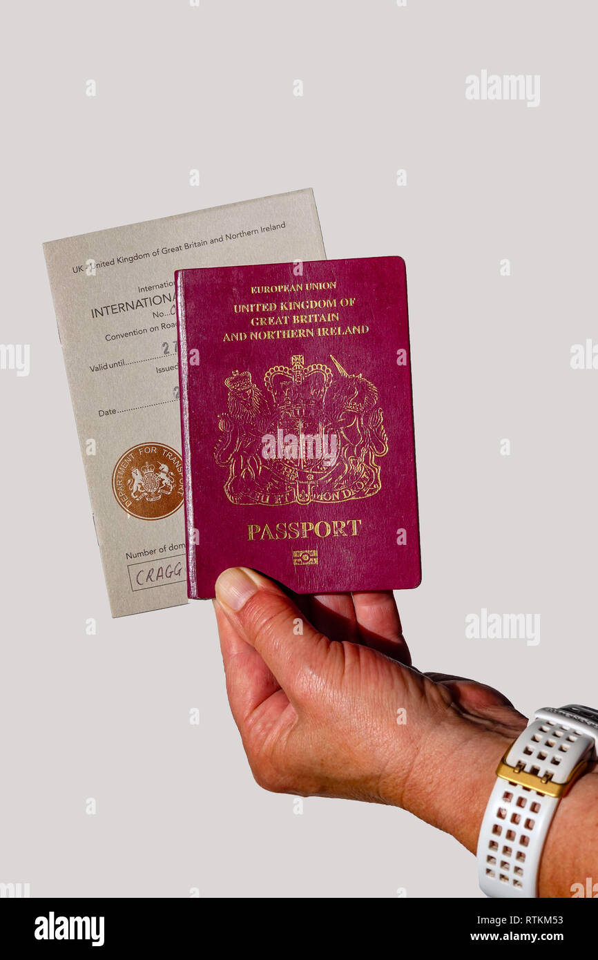 International Driving Permit and passport Showing the 1968 and 1949