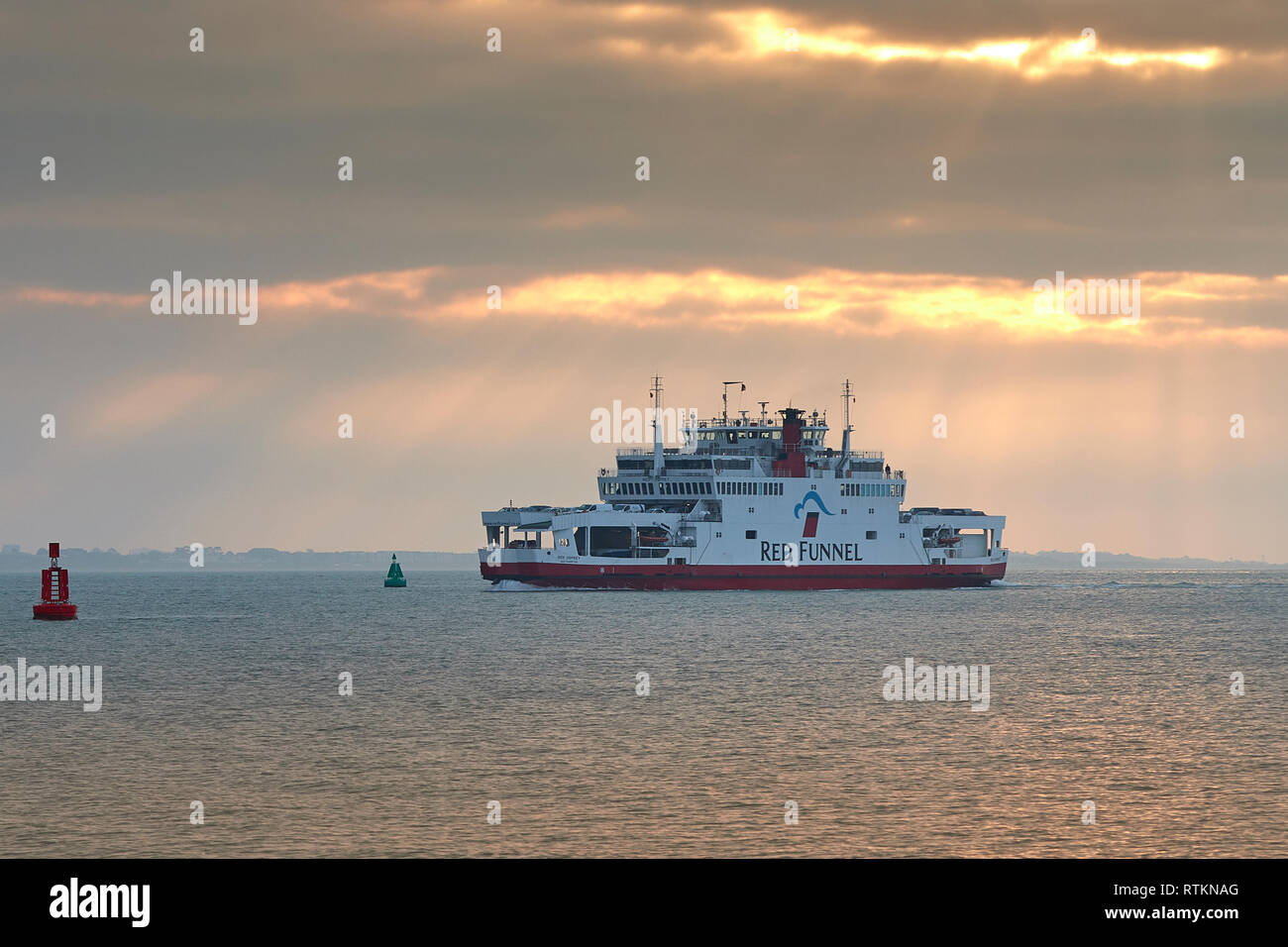 RED FUNNEL Ferries, Vechicles Ferry, Red Osprey, Passes The Black Jack