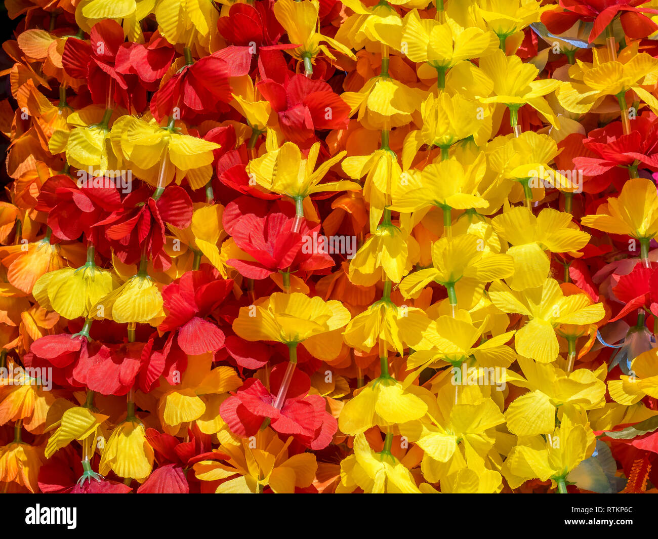 Colorful Hawaiian lei flowers from Honolulu, Hawaii Stock Photo Alamy