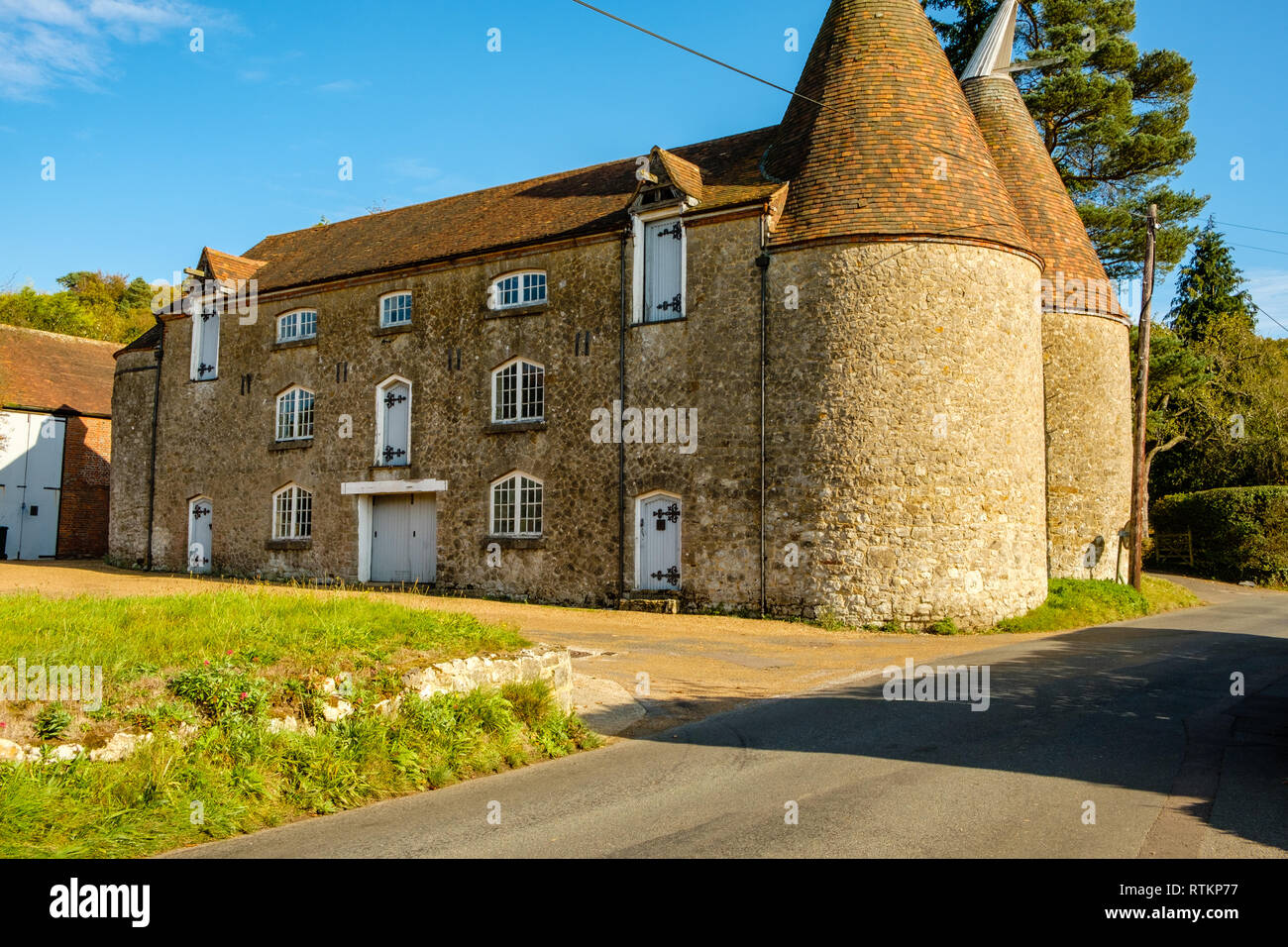 Mitchell and Peach, Purfumery, Converted Stone Oast House, Foxbury Farm, Stone Street, Seal, Kent Stock Photo