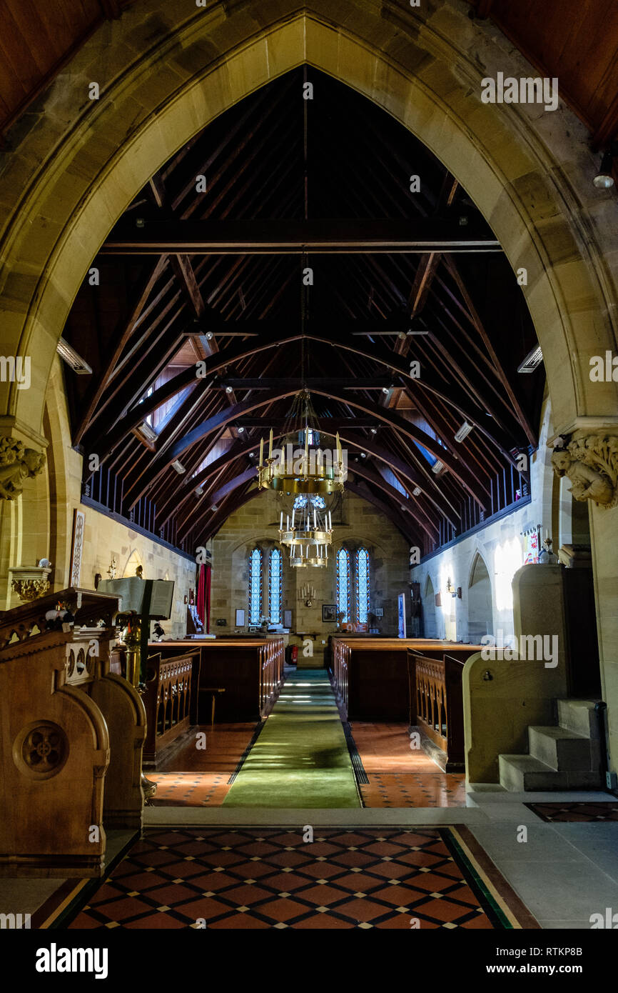 Bell tower of the parish church of st lawrence hires stock photography