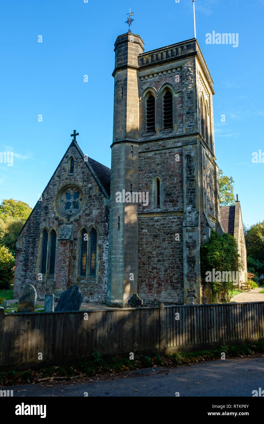 Bell tower of the parish church of st lawrence hires stock photography