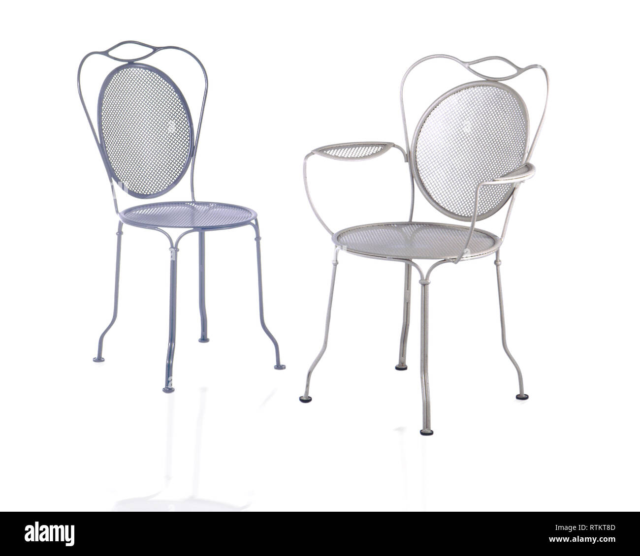 Wire framed Patio chairs Stock Photo Alamy