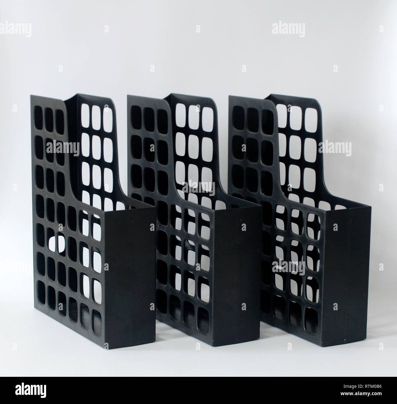 vintage black plastic file cabinets Stock Photo - Alamy