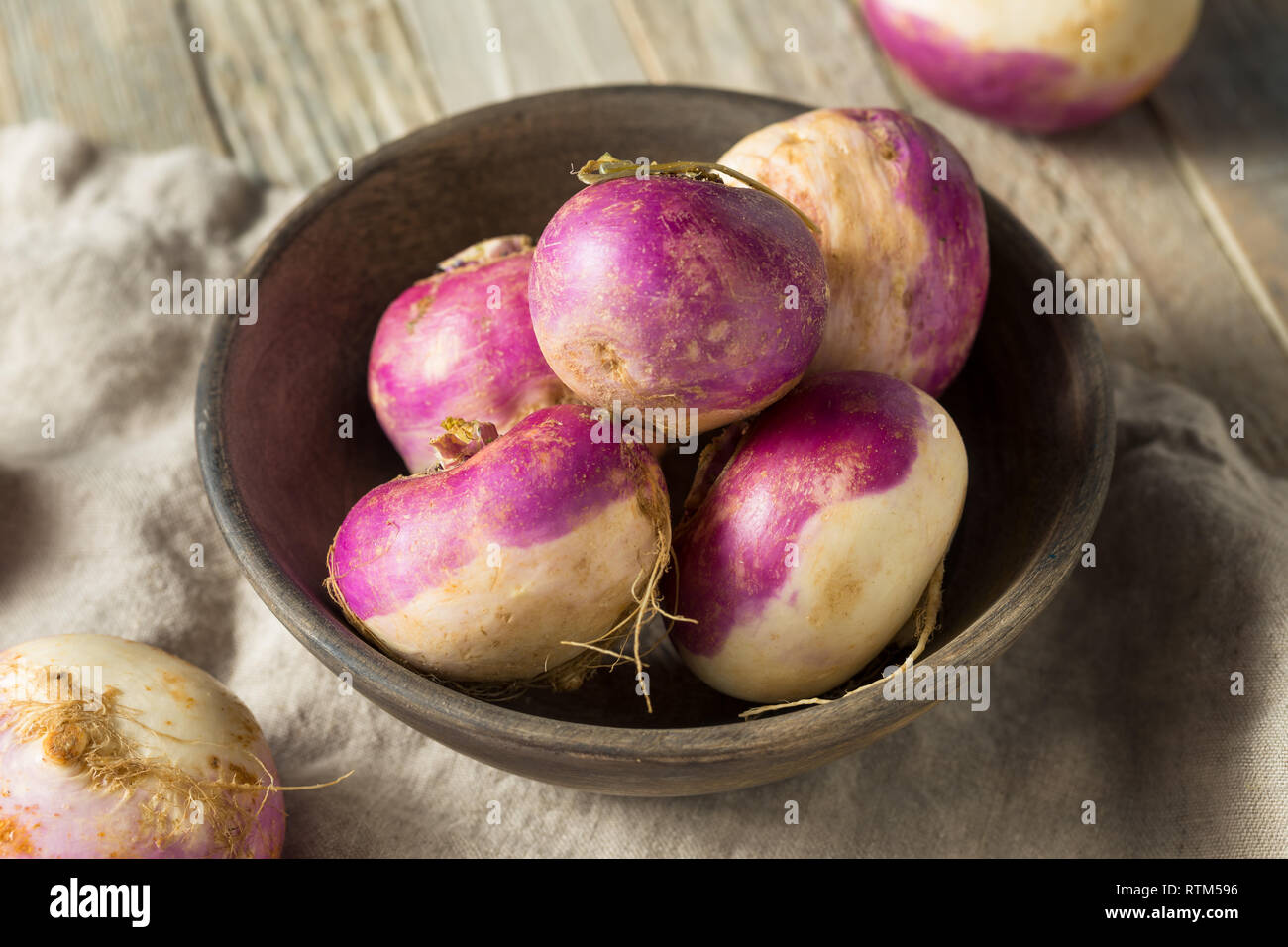 Raw Organic Purple Turnips Ready to Cook Stock Photo - Alamy