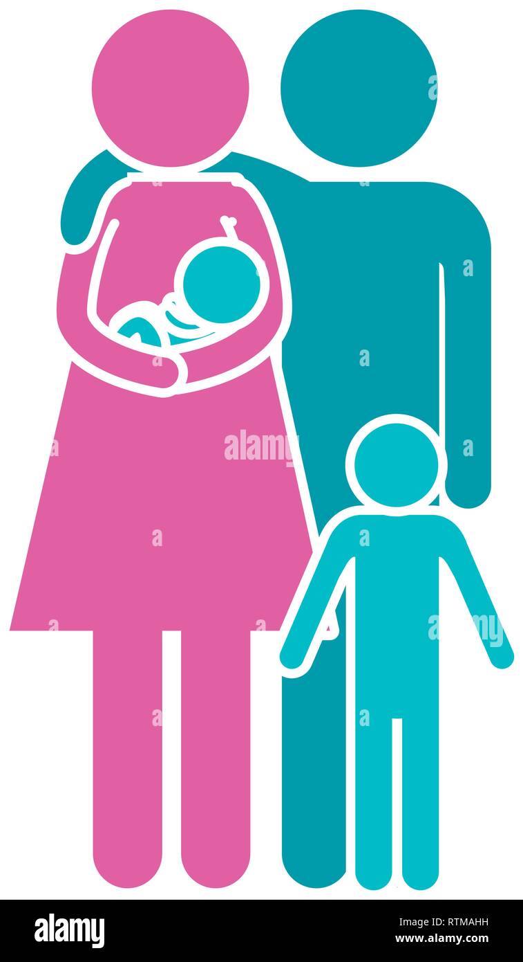 family pictogram cartoon Stock Vector Image & Art - Alamy