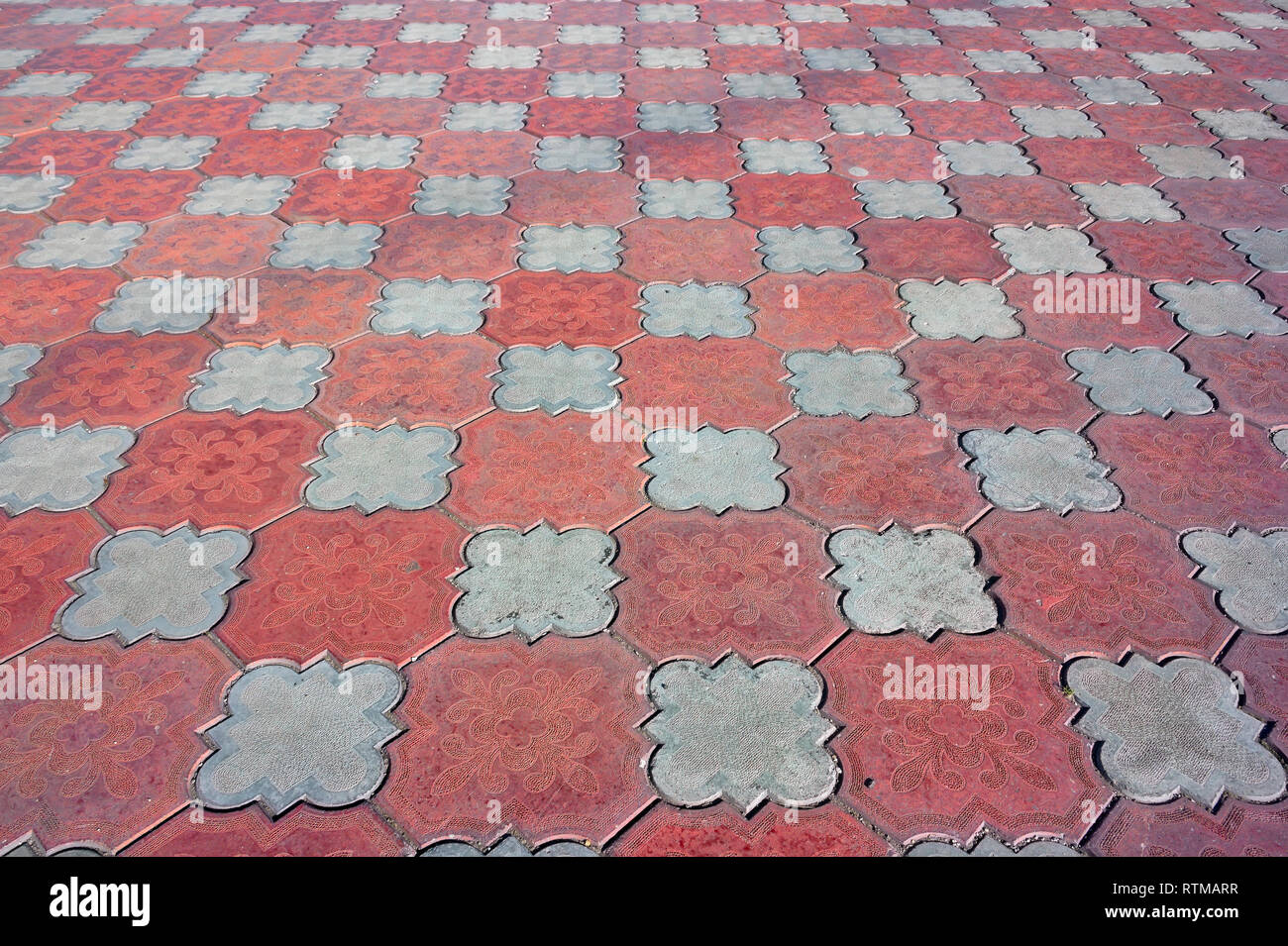 The multi-colored paving slabs, background, texture Stock Photo