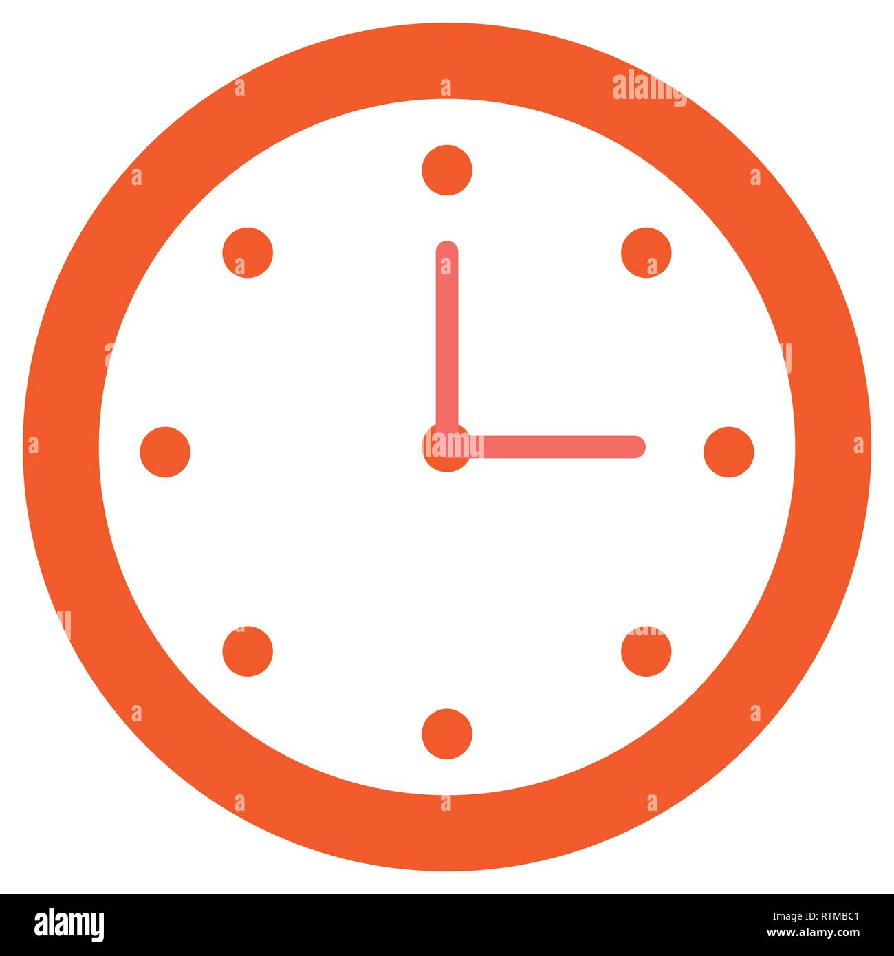 time clock cartoon Stock Vector