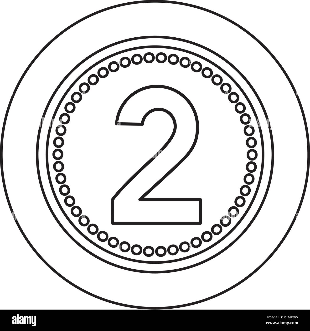 Medal Second Place Award Stock Vector Image Art Alamy