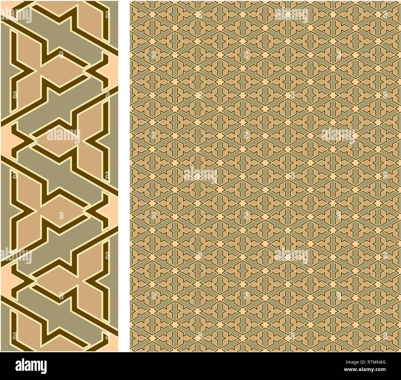 Vector - Floral Seamless decorative pattern stock vector, use for tiled ...
