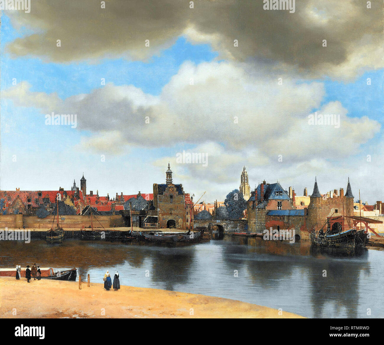 View of Delft Johannes Vermeer Stock Photo